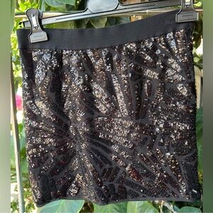 Bcbgmaxazria sequin mini skirt